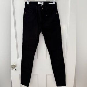 Frame Le Skinny de Jeanne Jeans Film Noir Black NEW Size 24